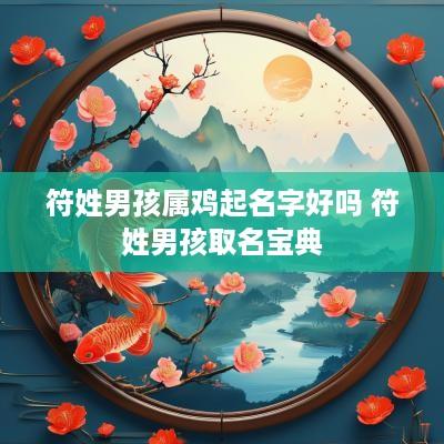 符姓男孩属鸡起名字好吗 符姓男孩取名宝典