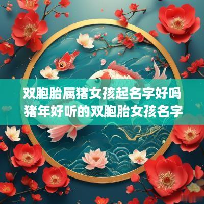 双胞胎属猪女孩起名字好吗 猪年好听的双胞胎女孩名字大全