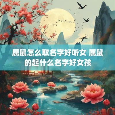 属鼠怎么取名字好听女 属鼠的起什么名字好女孩