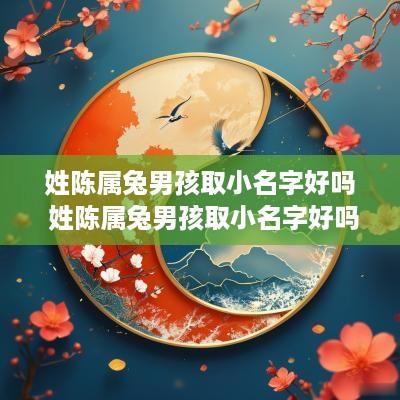 姓陈属兔男孩取小名字好吗 姓陈属兔男孩取小名字好吗