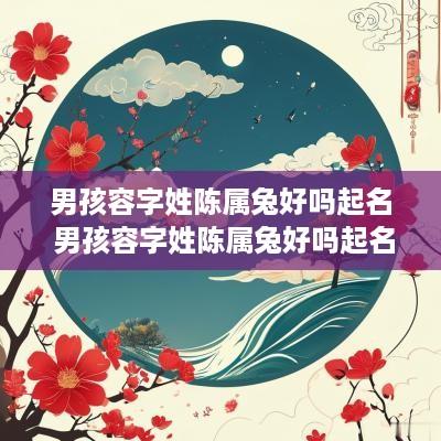 男孩容字姓陈属兔好吗起名 男孩容字姓陈属兔好吗起名字