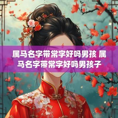 属马名字带常字好吗男孩 属马名字带常字好吗男孩子