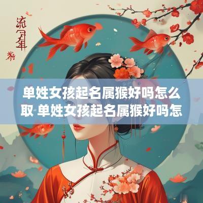 单姓女孩起名属猴好吗怎么取 单姓女孩起名属猴好吗怎么取名