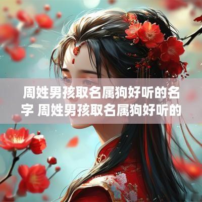 周姓男孩取名属狗好听的名字 周姓男孩取名属狗好听的名字大全