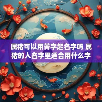属猪可以用菁字起名字吗 属猪的人名字里适合用什么字