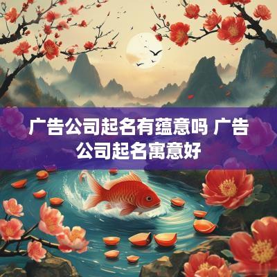 广告公司起名有蕴意吗 广告公司起名寓意好