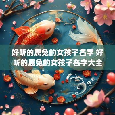 好听的属兔的女孩子名字 好听的属兔的女孩子名字大全