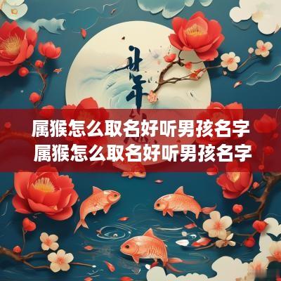 属猴怎么取名好听男孩名字 属猴怎么取名好听男孩名字大全