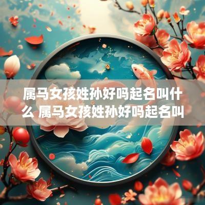属马女孩姓孙好吗起名叫什么 属马女孩姓孙好吗起名叫什么名字