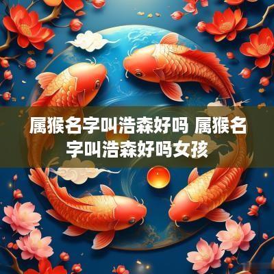 属猴名字叫浩森好吗 属猴名字叫浩森好吗女孩