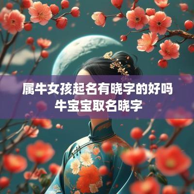 属牛女孩起名有晓字的好吗 牛宝宝取名晓字