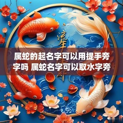 属蛇的起名字可以用提手旁字吗 属蛇名字可以取水字旁吗