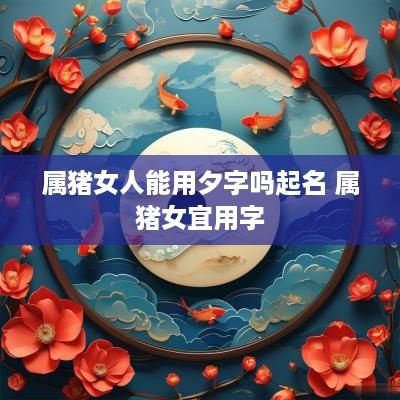 属猪女人能用夕字吗起名 属猪女宜用字