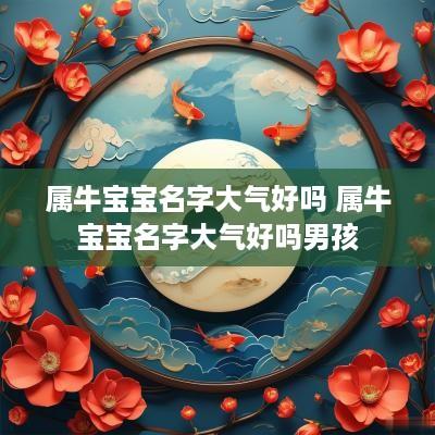 属牛宝宝名字大气好吗 属牛宝宝名字大气好吗男孩