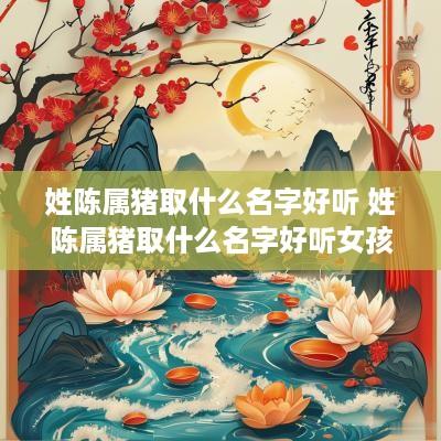 姓陈属猪取什么名字好听 姓陈属猪取什么名字好听女孩
