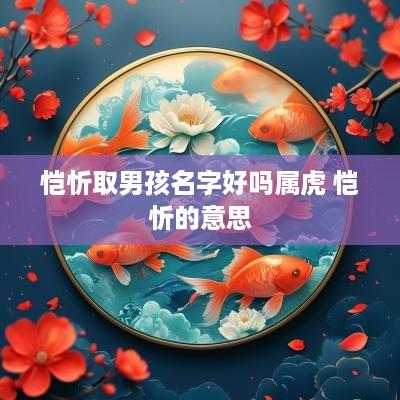 恺忻取男孩名字好吗属虎 恺忻的意思