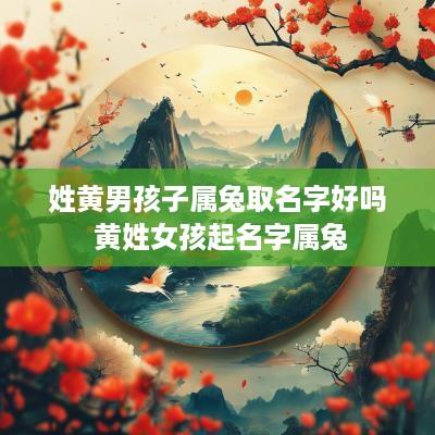 姓黄男孩子属兔取名字好吗 黄姓女孩起名字属兔