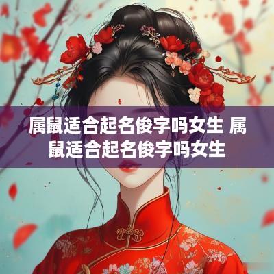 属鼠适合起名俊字吗女生 属鼠适合起名俊字吗女生