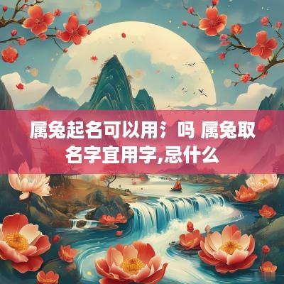 属兔起名可以用氵吗 属兔取名字宜用字,忌什么