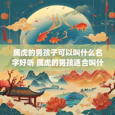 属虎的男孩子可以叫什么名字好听 属虎的男孩适合叫什么名字