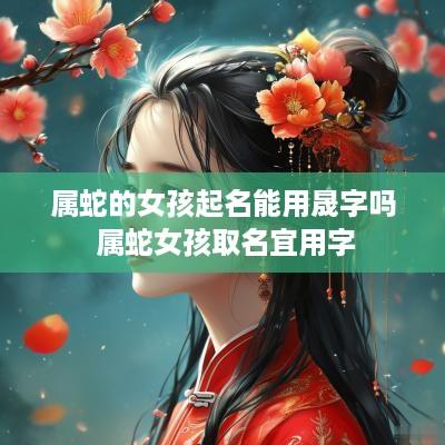 属蛇的女孩起名能用晟字吗 属蛇女孩取名宜用字