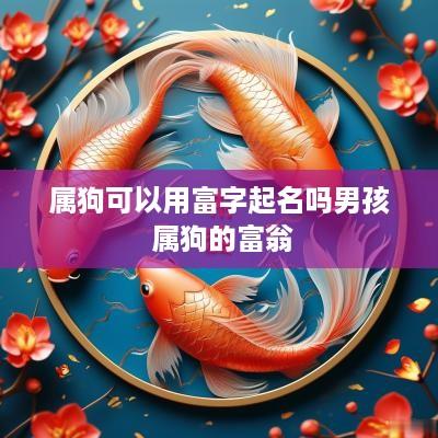 属狗可以用富字起名吗男孩 属狗的富翁