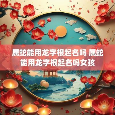 属蛇能用龙字根起名吗 属蛇能用龙字根起名吗女孩