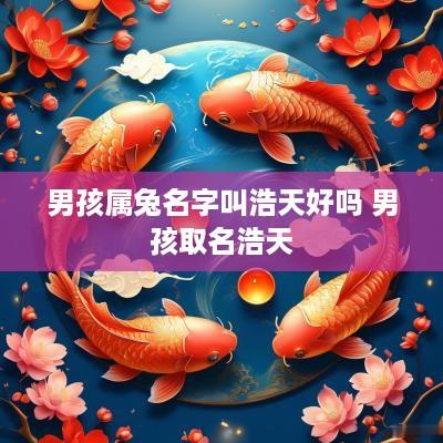 男孩属兔名字叫浩天好吗 男孩取名浩天