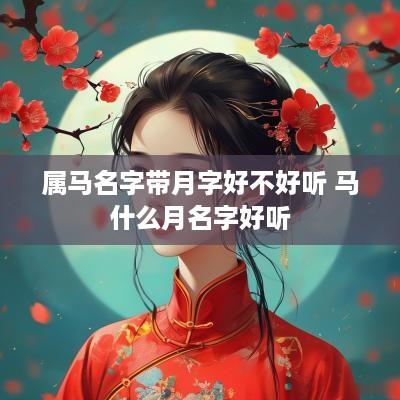 属马名字带月字好不好听 马什么月名字好听