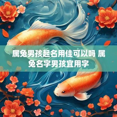 属兔男孩起名用佳可以吗 属兔名字男孩宜用字