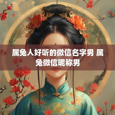 属兔人好听的微信名字男 属兔微信昵称男
