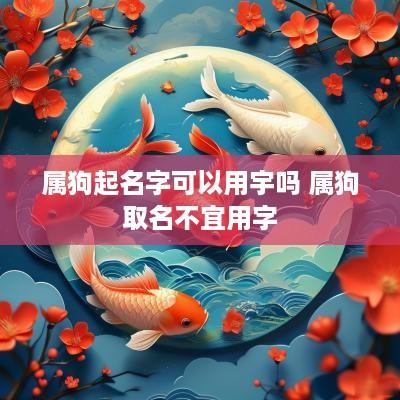 属狗起名字可以用宇吗 属狗取名不宜用字