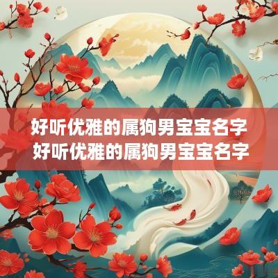 好听优雅的属狗男宝宝名字 好听优雅的属狗男宝宝名字两个字