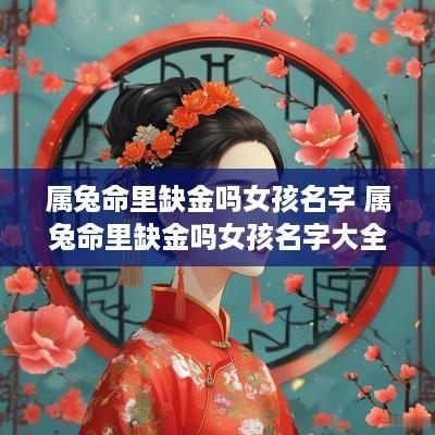 属兔命里缺金吗女孩名字 属兔命里缺金吗女孩名字大全