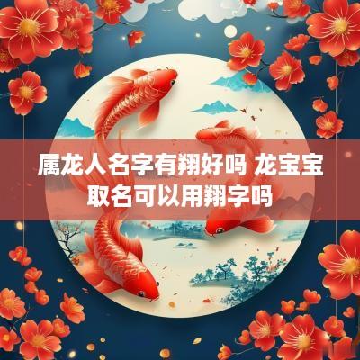 属龙人名字有翔好吗 龙宝宝取名可以用翔字吗