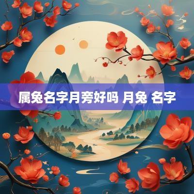 属兔名字月旁好吗 月兔 名字