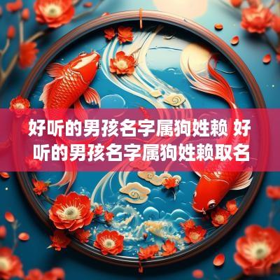 好听的男孩名字属狗姓赖 好听的男孩名字属狗姓赖取名