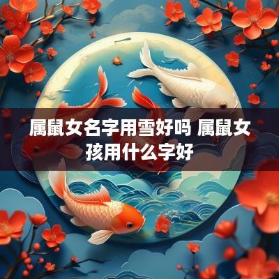 属鼠女名字用雪好吗 属鼠女孩用什么字好
