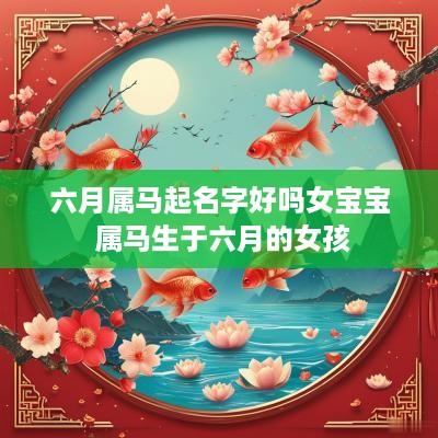 六月属马起名字好吗女宝宝 属马生于六月的女孩