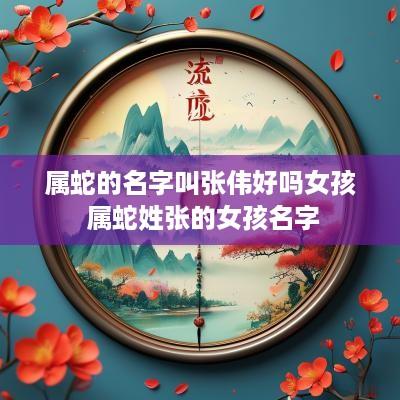 属蛇的名字叫张伟好吗女孩 属蛇姓张的女孩名字