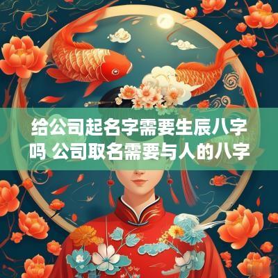 给公司起名字需要生辰八字吗 公司取名需要与人的八字匹配吗