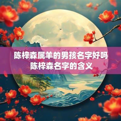 陈梓森属羊的男孩名字好吗 陈梓森名字的含义