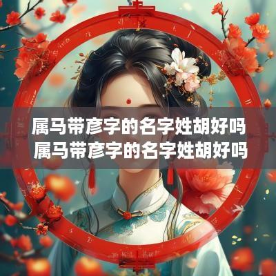 属马带彦字的名字姓胡好吗 属马带彦字的名字姓胡好吗女孩