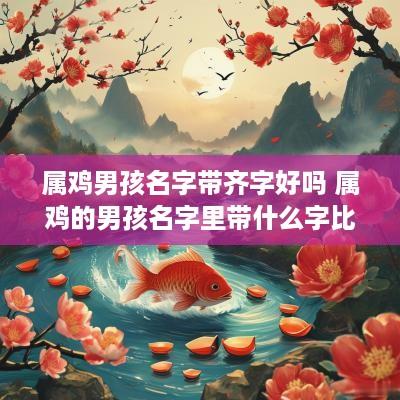 属鸡男孩名字带齐字好吗 属鸡的男孩名字里带什么字比较好