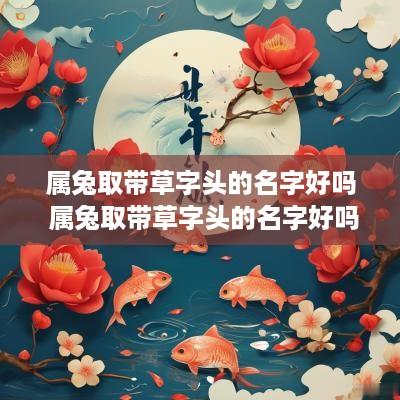 属兔取带草字头的名字好吗 属兔取带草字头的名字好吗男孩