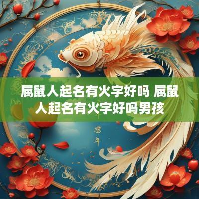 属鼠人起名有火字好吗 属鼠人起名有火字好吗男孩