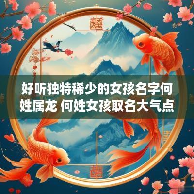好听独特稀少的女孩名字何姓属龙 何姓女孩取名大气点的