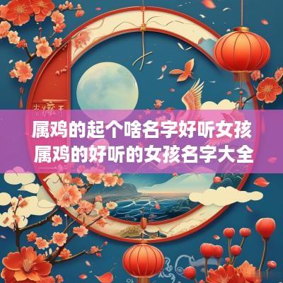 属鸡的起个啥名字好听女孩 属鸡的好听的女孩名字大全