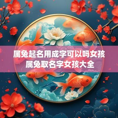 属兔起名用成字可以吗女孩 属兔取名字女孩大全