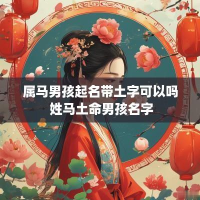 属马男孩起名带土字可以吗 姓马土命男孩名字